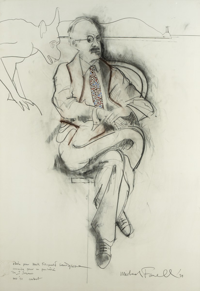 PORTRAIT OF JAMES JOYCE, NOVEMBER 1990 by Micheal Farrell sold for 2,200 at Whyte's Auctions