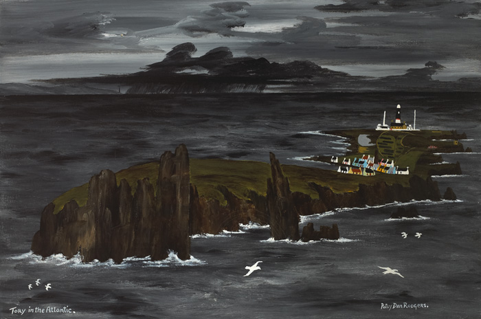 TORY IN THE ATLANTIC, COUNTY DONEGAL by Patsy Dan Rodgers sold for 560 at Whyte's Auctions