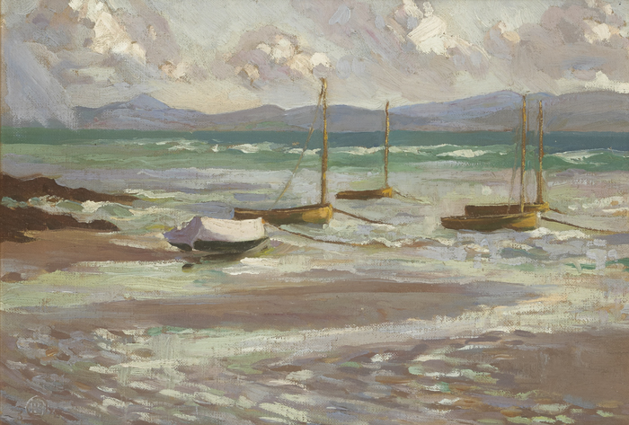 THE DINGHIES AT SUTTON, COUNTY DUBLIN, c.1928-1935 by Rosaleen Brigid Ganly sold for 1,150 at Whyte's Auctions