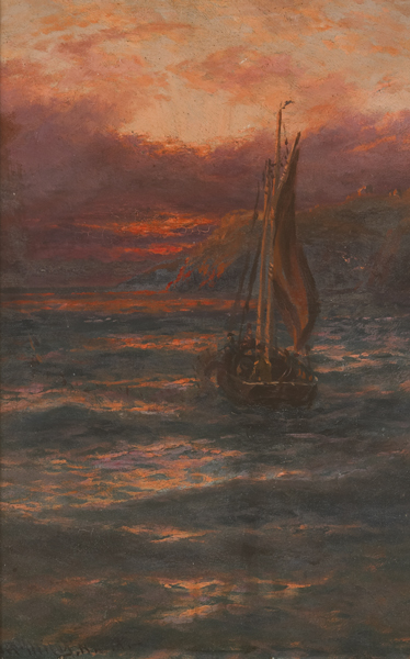 EVENING, COAST OF SARK and MORNING, LE GOUFFRE, GUERNSEY (A PAIR) by Thomas Rose Miles sold for 1,400 at Whyte's Auctions