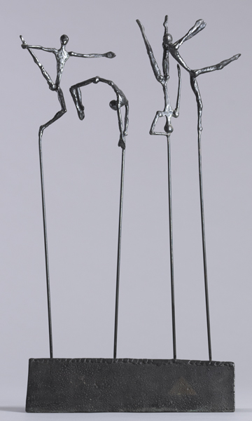 ACROBATS, 1982 by Carolyn Mulholland sold for 1,400 at Whyte's Auctions