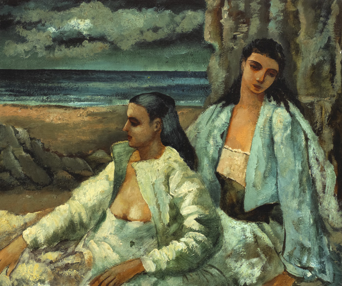 TWO WOMEN BY THE SEA by Daniel O'Neill (1920-1974) at Whyte's Auctions