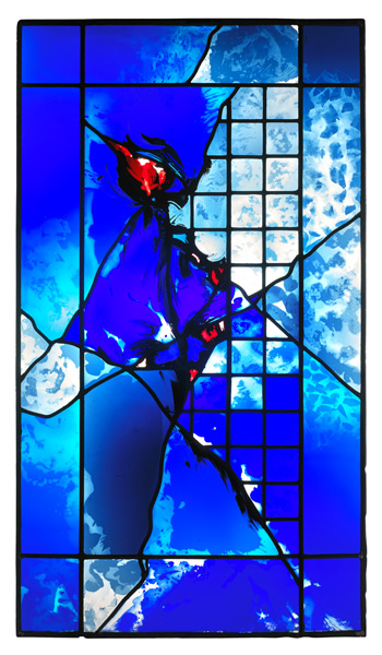 SET OF THREE STAINED GLASS PANELS, 1997 by James Scanlon sold for 4,000 at Whyte's Auctions