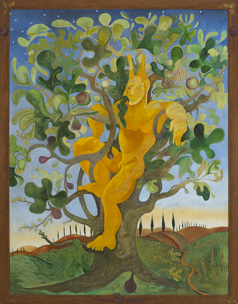 YELLOW MAN UP A FIG TREE, c.1996 by Pauline Bewick sold for 5,400 at Whyte's Auctions