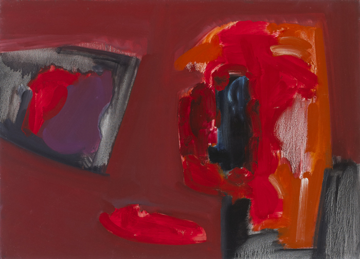RED AND ORANGE I, 1965 by Bob Crossley sold for 500 at Whyte's Auctions