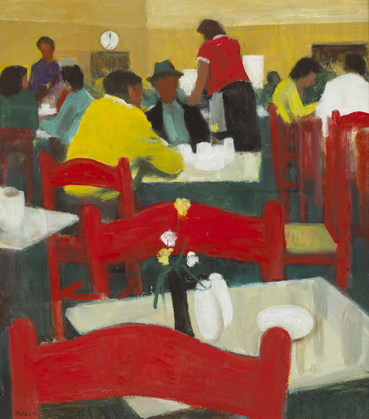 CAFE, c.1991 by Gerald J. Bruen sold for 1,900 at Whyte's Auctions