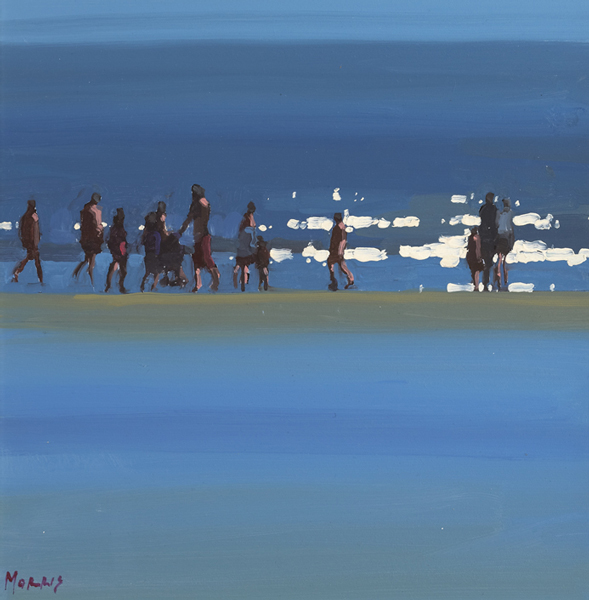 FAMILY AT THE BEACH, CORNWALL, 2011 by John Morris sold for 540 at Whyte's Auctions