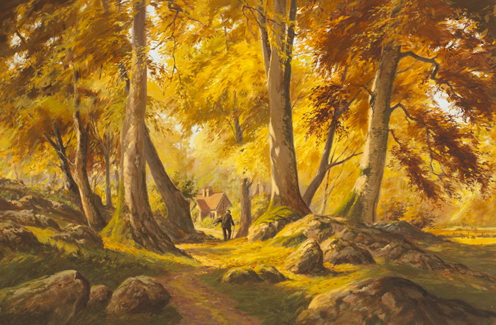 FIGURE IN THE WOODS by Roy Gaston sold for 1,100 at Whyte's Auctions