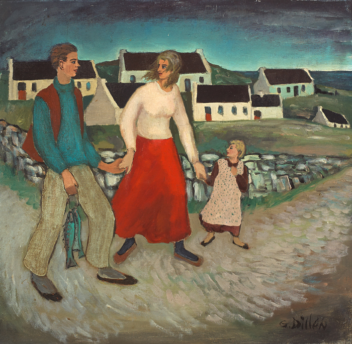 HOME WITH THE CATCH by Gerard Dillon sold for 60,000 at Whyte's Auctions