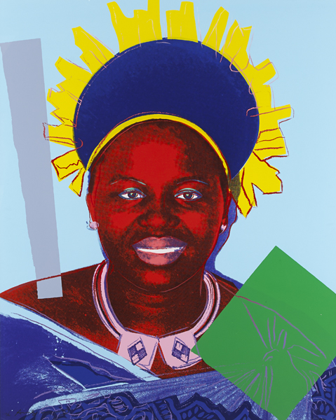 QUEEN NTOMBI TWALA OF SWAZILAND [FROM REIGNING QUEENS SERIES], 1985 by Andy Warhol sold for 4,800 at Whyte's Auctions