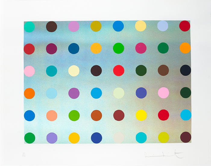 UNTITLED (SILVER SPOT LANDSCAPE) c.2008 by Damien Hirst sold for 6,400 at Whyte's Auctions