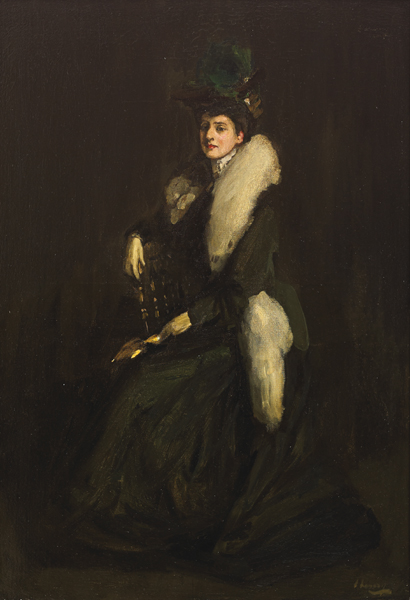 LADY IN GREEN (MRS. CARA H.), 1903 by Sir John Lavery RA RSA RHA (1856-1941) at Whyte's Auctions