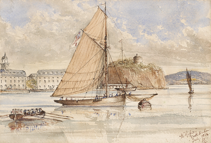 THE 'GIPSEE', CORK HARBOUR, 1864 by John Corbett sold for 300 at Whyte's Auctions