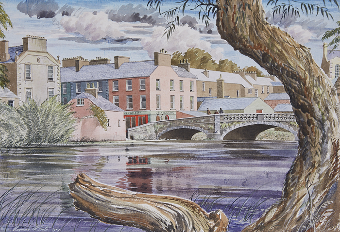 THE BRIDGE AT BOYLE, CO. ROSCOMMON, 1949 by Raymond McGrath sold for 750 at Whyte's Auctions