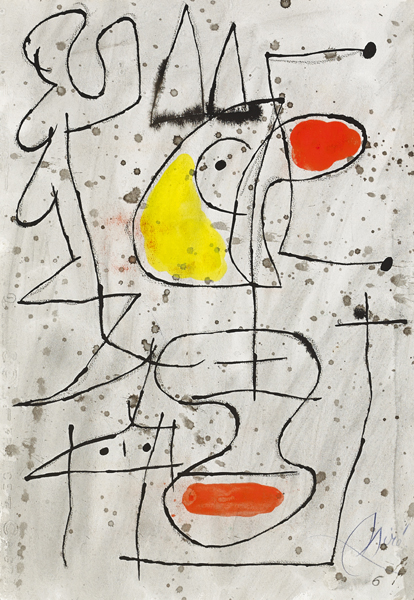 LE COURTISAN GROTESQUE (NO. 6), 1965 by Joan Mir sold for 68,000 at Whyte's Auctions