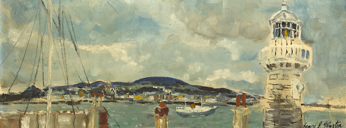 DUN LAOGHAIRE HARBOUR by Liam C. Martin sold for 500 at Whyte's Auctions