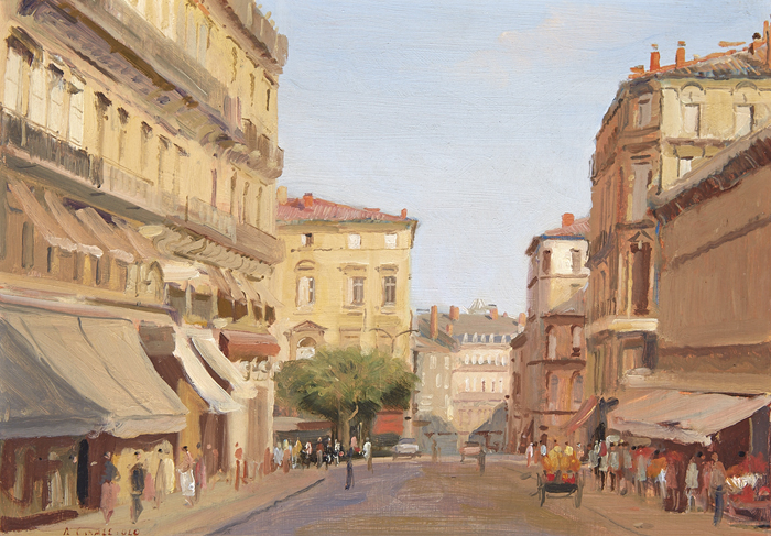 VIEW OF MONTPELLIER, FRANCE, 1982 by Niccolo d'Ardia Caracciolo sold for 1,900 at Whyte's Auctions