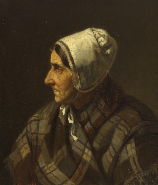 HEAD OF OLD WOMAN by Augustus Nicholas Burke sold for 480 at Whyte's Auctions