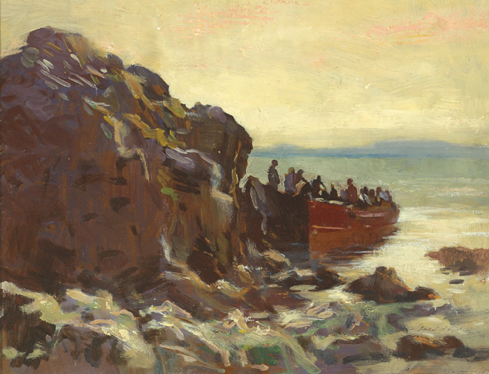 RETURNING FROM IRELAND'S EYE by Gerald J. Bruen sold for 1,700 at Whyte's Auctions