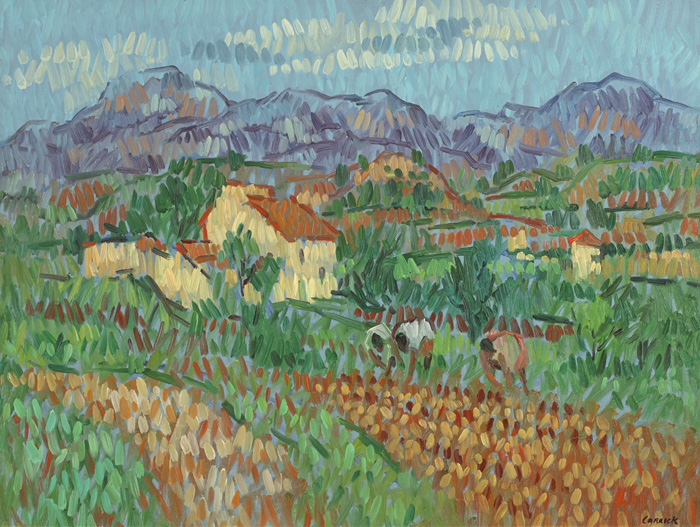 MOUNTAINS IN MALAGA by Desmond Carrick sold for 1,200 at Whyte's Auctions