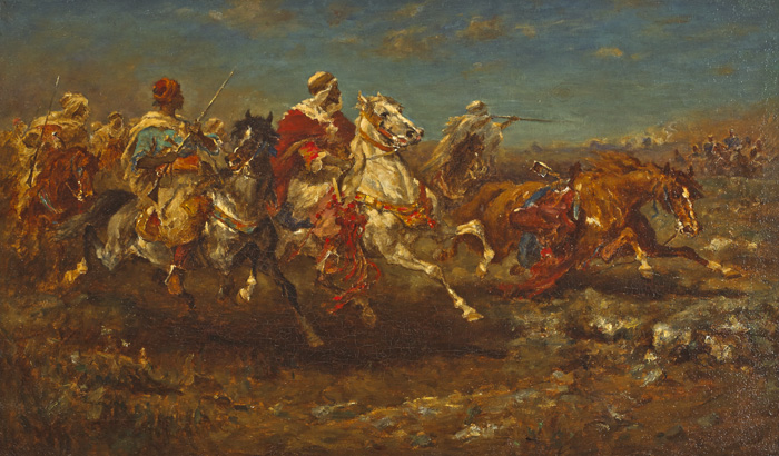 THE DESERT CHARGE by Aloysius C. OKelly sold for 11,500 at Whyte's Auctions