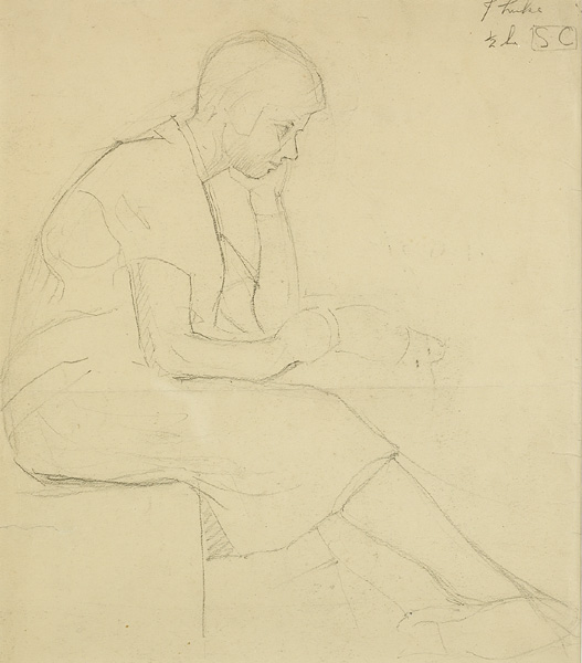 SEATED FEMALE IN PROFILE (0.5 HOUR), STUDY OF BEECH, 1927 and HEAD OF A GIRL (SET OF 3) by John Luke sold for 1,150 at Whyte's Auctions