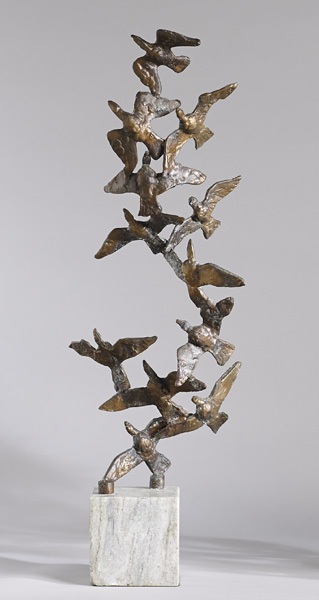 BIRDS IN FLIGHT, 1979 by John Behan sold for 8,000 at Whyte's Auctions