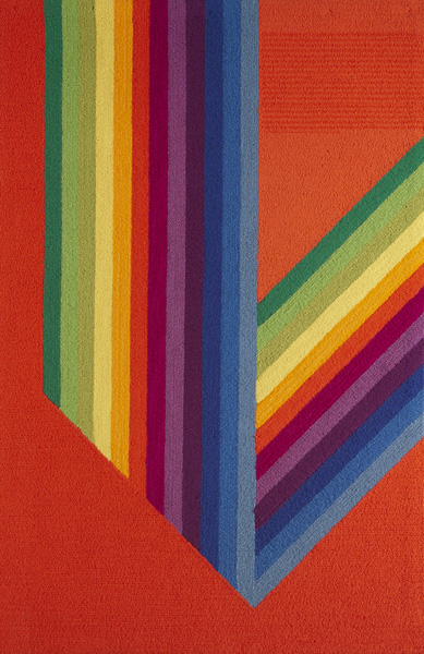 RAINBOW (RED), c.1980 by Patrick Scott sold for 8,400 at Whyte's Auctions