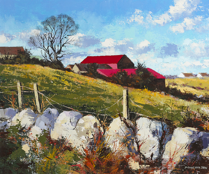 RED FARM BUILDINGS by Dennis Orme Shaw sold for 280 at Whyte's Auctions