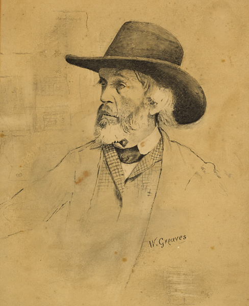PORTRAIT OF THOMAS CARLYLE, c.1911 by Walter Greaves sold for 800 at Whyte's Auctions