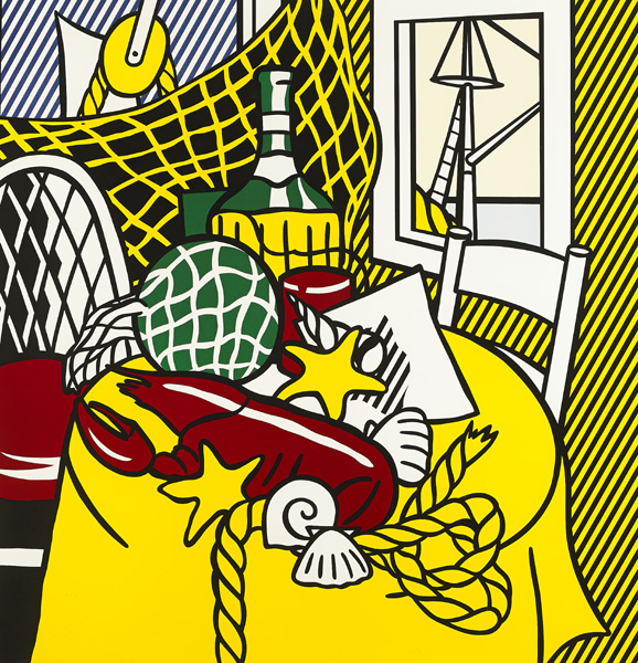STILL LIFE WITH LOBSTER, 1974 by Roy Lichtenstein sold for 21,000 at Whyte's Auctions