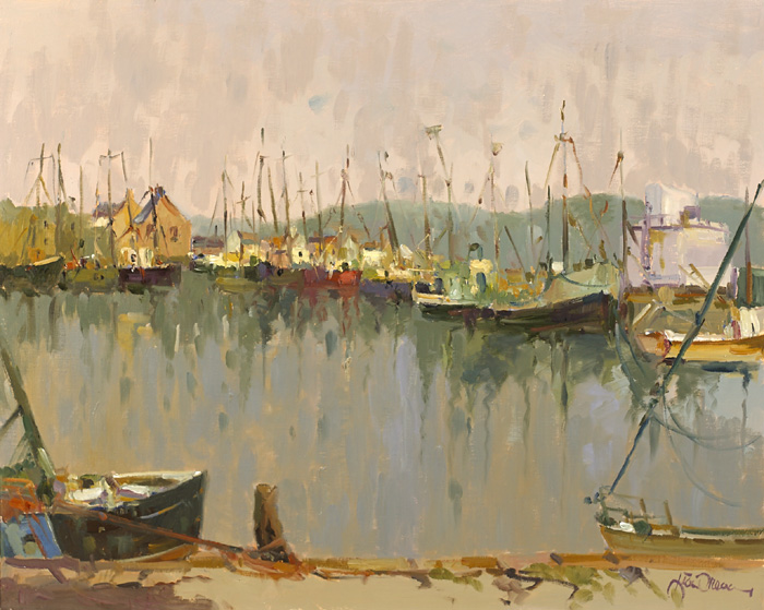 MORNING TIME, ARKLOW HARBOUR by Liam Treacy sold for 2,600 at Whyte's Auctions