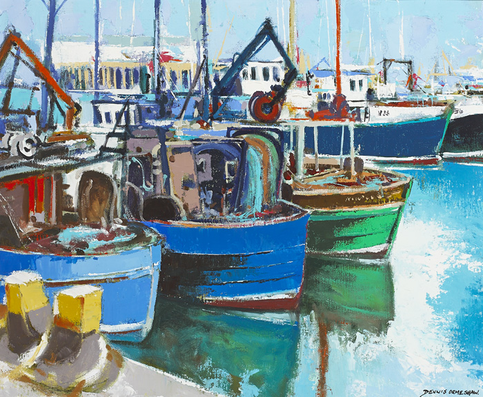 PORTAVOGIE HARBOUR, ARDS PENINSULA, COUNTY DOWN, 2012 by Dennis Orme Shaw sold for 230 at Whyte's Auctions