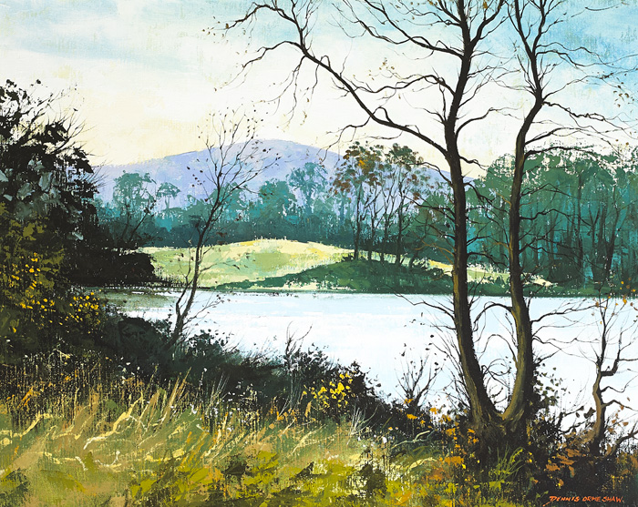 TREES AT WATERS EDGE by Dennis Orme Shaw sold for 210 at Whyte's Auctions