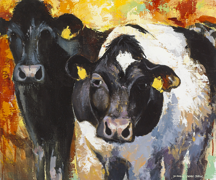 FRIESIANS, EVENING LIGHT by Dennis Orme Shaw sold for 210 at Whyte's Auctions