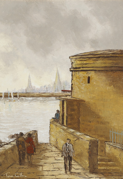 DN LAOGHAIRE HARBOUR by Tom Cullen sold for 270 at Whyte's Auctions