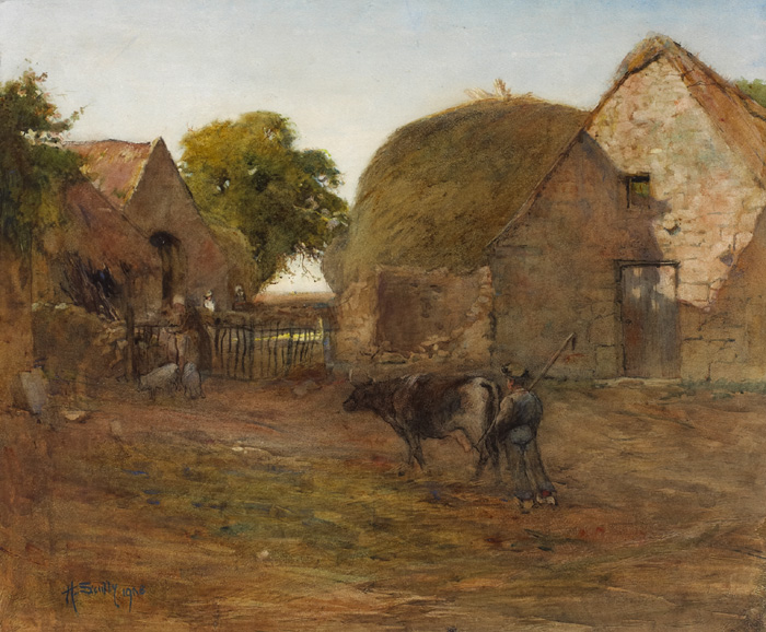 THE RICK-YARD, 1908 by Harry Scully sold for 480 at Whyte's Auctions