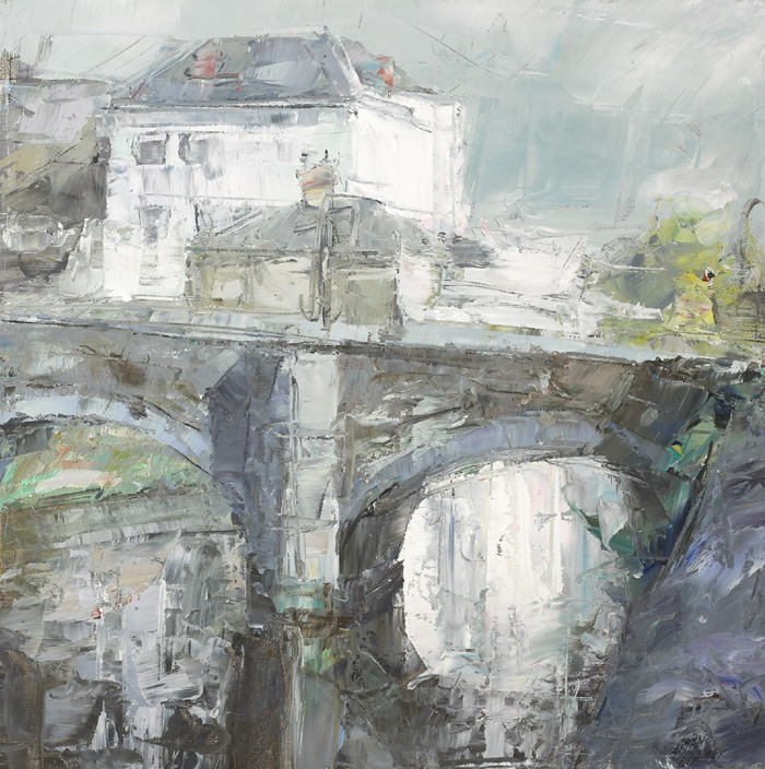BRIDGE ON RIVER LEE, CORK by Aidan Bradley sold for 750 at Whyte's Auctions