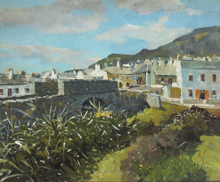 THE VILLAGE OF DOOAGH, ACHILL ISLAND, COUNTY MAYO by James le Jeune sold for 2,400 at Whyte's Auctions