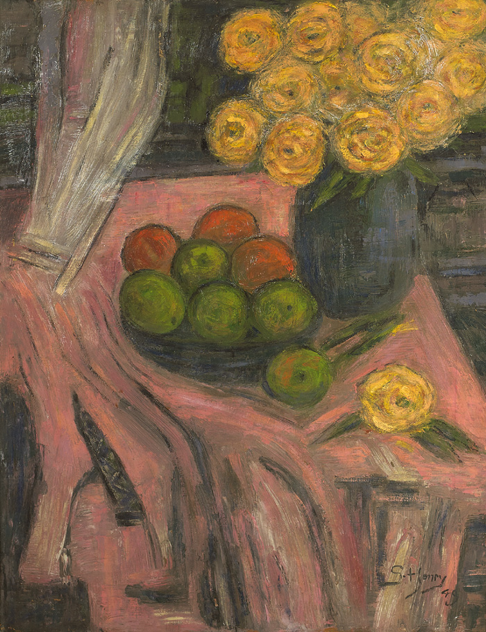 APPLES, ORANGES AND MARIGOLDS, 1949 by Grace Henry sold for 4,000 at Whyte's Auctions