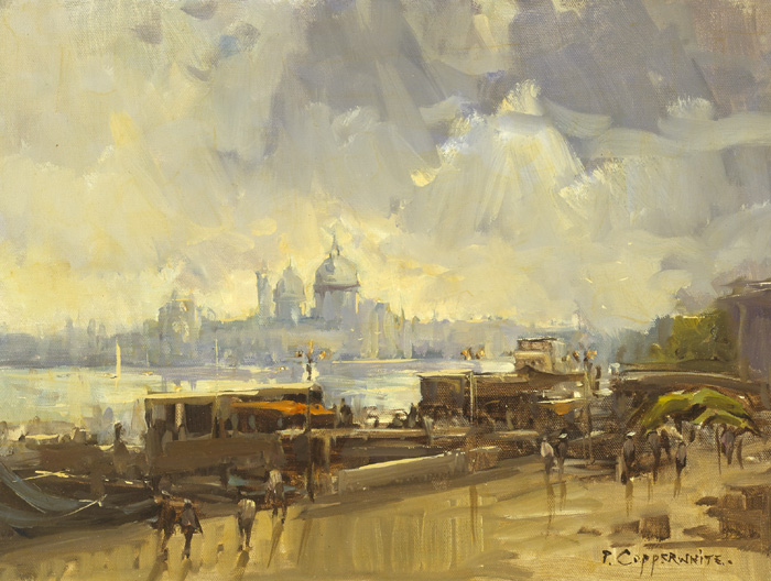 VIEW OF SANTA MARIA DELLA SALUTE, VENICE by Patrick Copperwhite sold for 440 at Whyte's Auctions