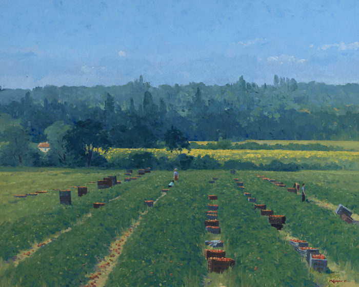 THE TOMATO HARVEST, FRANCE by Brett McEntagart sold for 1,400 at Whyte's Auctions