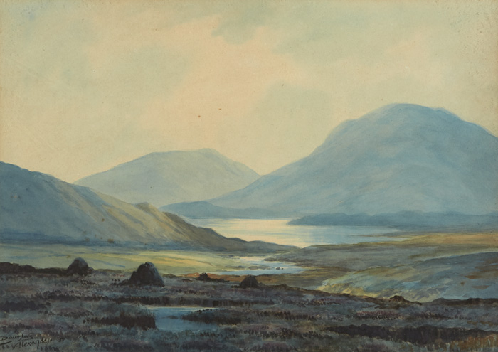 NEAR BALLYNAHINCH and AT KYLEMORE, CONNEMARA (A PAIR) by Douglas Alexander sold for 1,250 at Whyte's Auctions