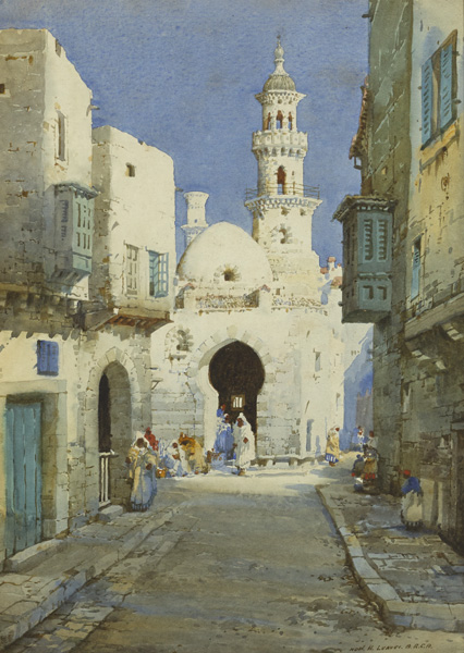 OUTSIDE A MOSQUE by Noel Harry Leaver sold for 380 at Whyte's Auctions