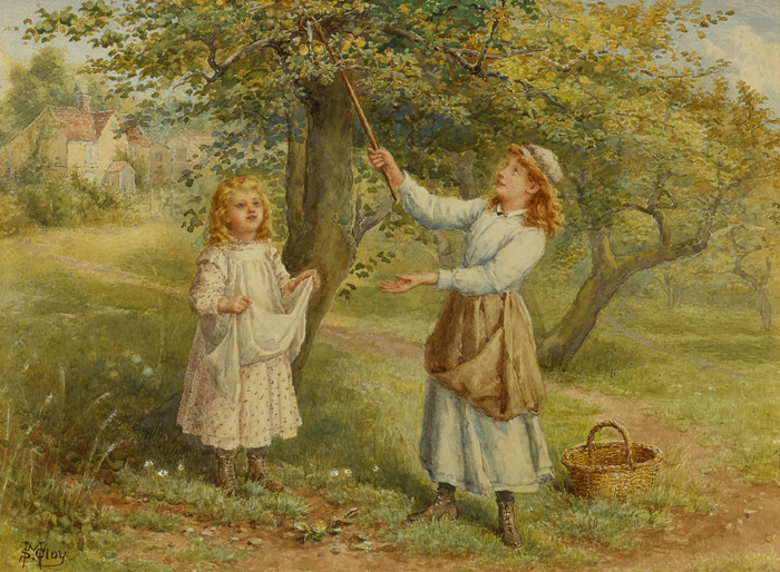 PICKING APPLES by Samuel McCloy (1831-1904) at Whyte's Auctions