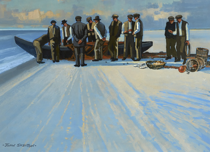 EVENING CATCH, INISHMR, ARAN, 1993 by John Skelton (1923-2009) at Whyte's Auctions