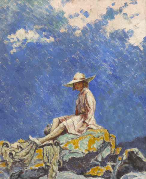 BETTY ON THE ROCKS, 1919 by Mainie Jellett sold for 11,500 at Whyte's Auctions
