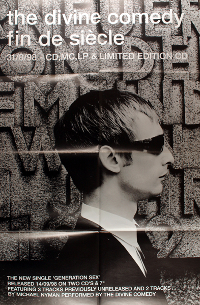 Divine Comedy, Fin de Siècle. Promotional poster for the release