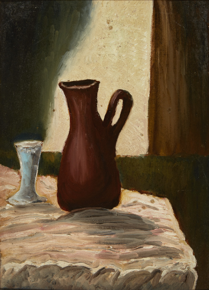 STILL LIFE WITH EARTHENWARE JUG by Christy Brown sold for 900 at Whyte's Auctions