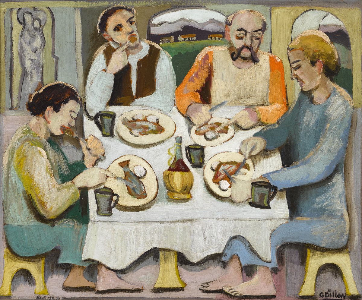 THE FISH EATERS, 1946 by Gerard Dillon sold for 24,000 at Whyte's Auctions